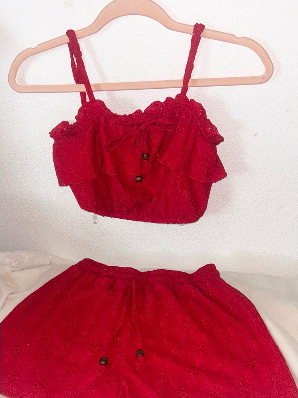 No Boundaries Red Cami and Shorts Set - Womens